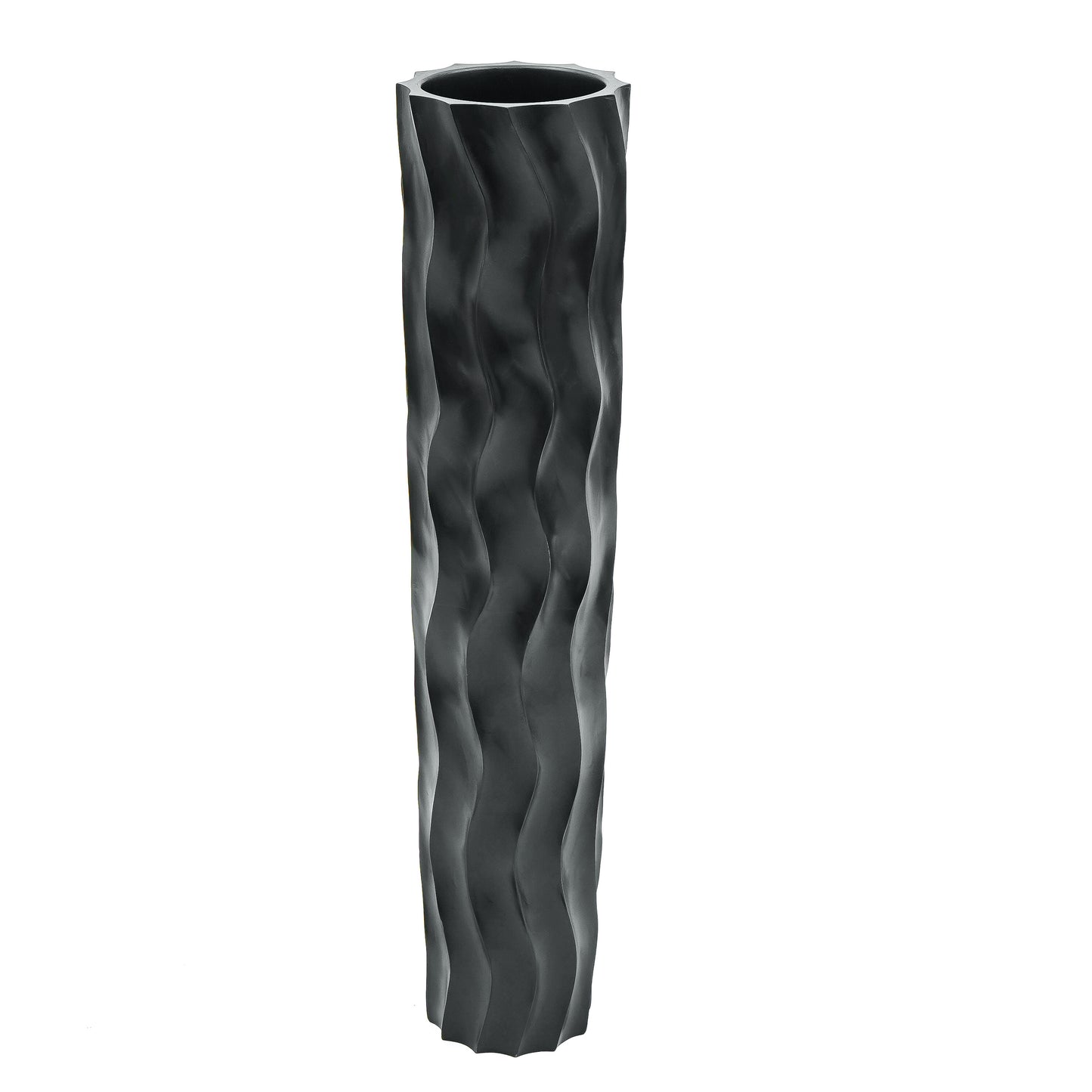 Large Mango Wood Floor Vase – Handcrafted Decorative Highlight from Thailand, 34 inches