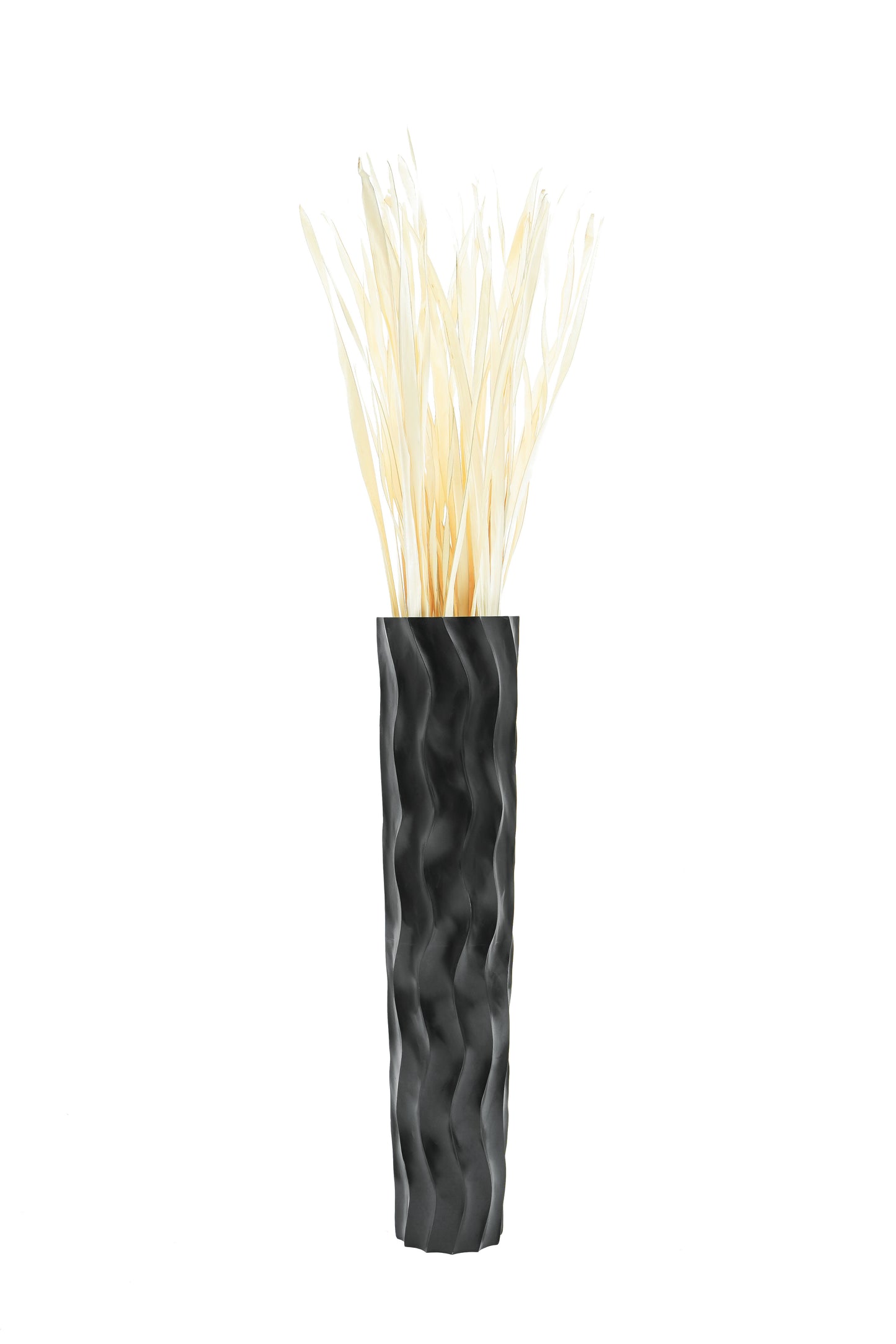 Large Mango Wood Floor Vase – Handcrafted Decorative Highlight from Thailand, 34 inches