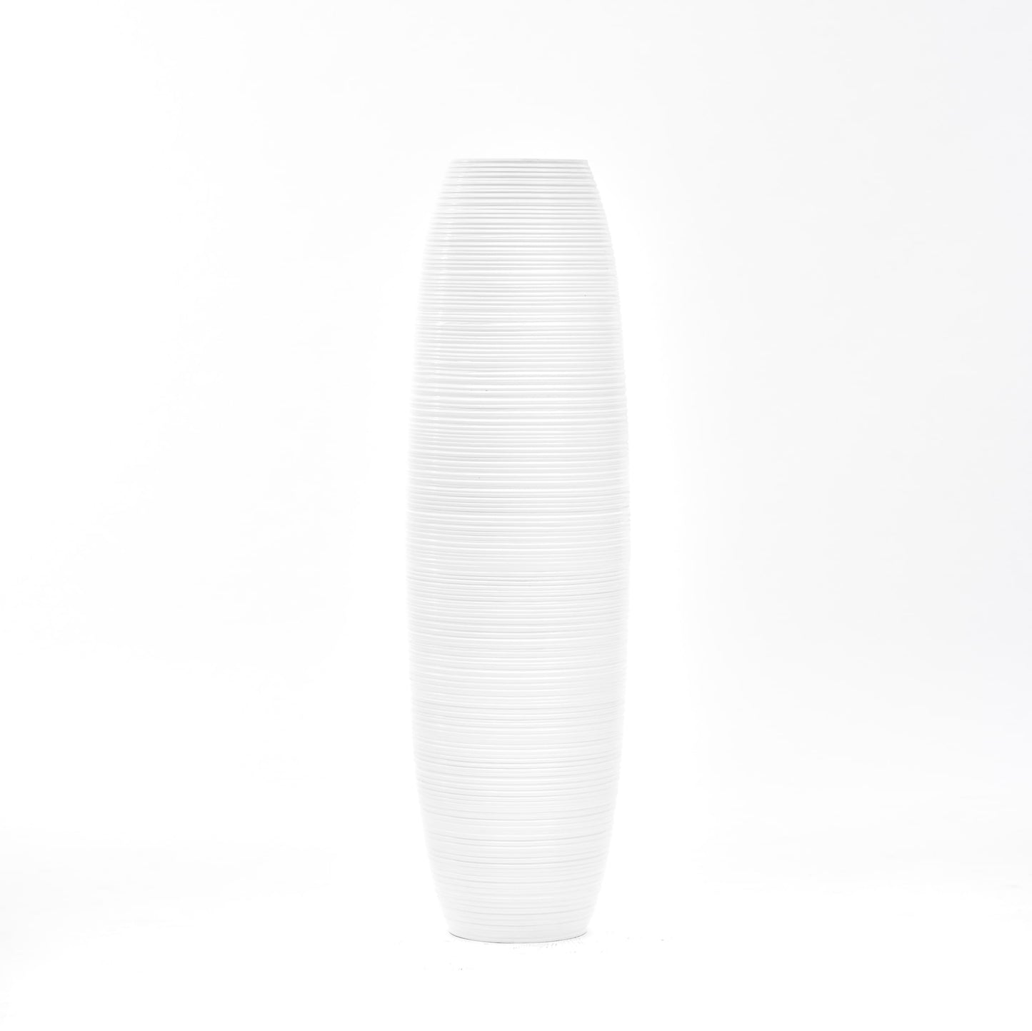 Large Mango Wood Floor Vase – Handcrafted Decorative Highlight from Thailand, 34 inches