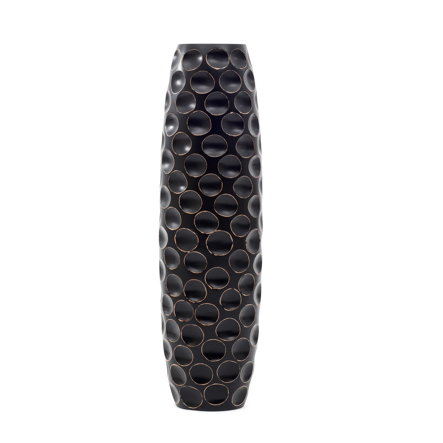 Large Mango Wood Floor Vase – Handcrafted Decorative Highlight from Thailand, 34 inches