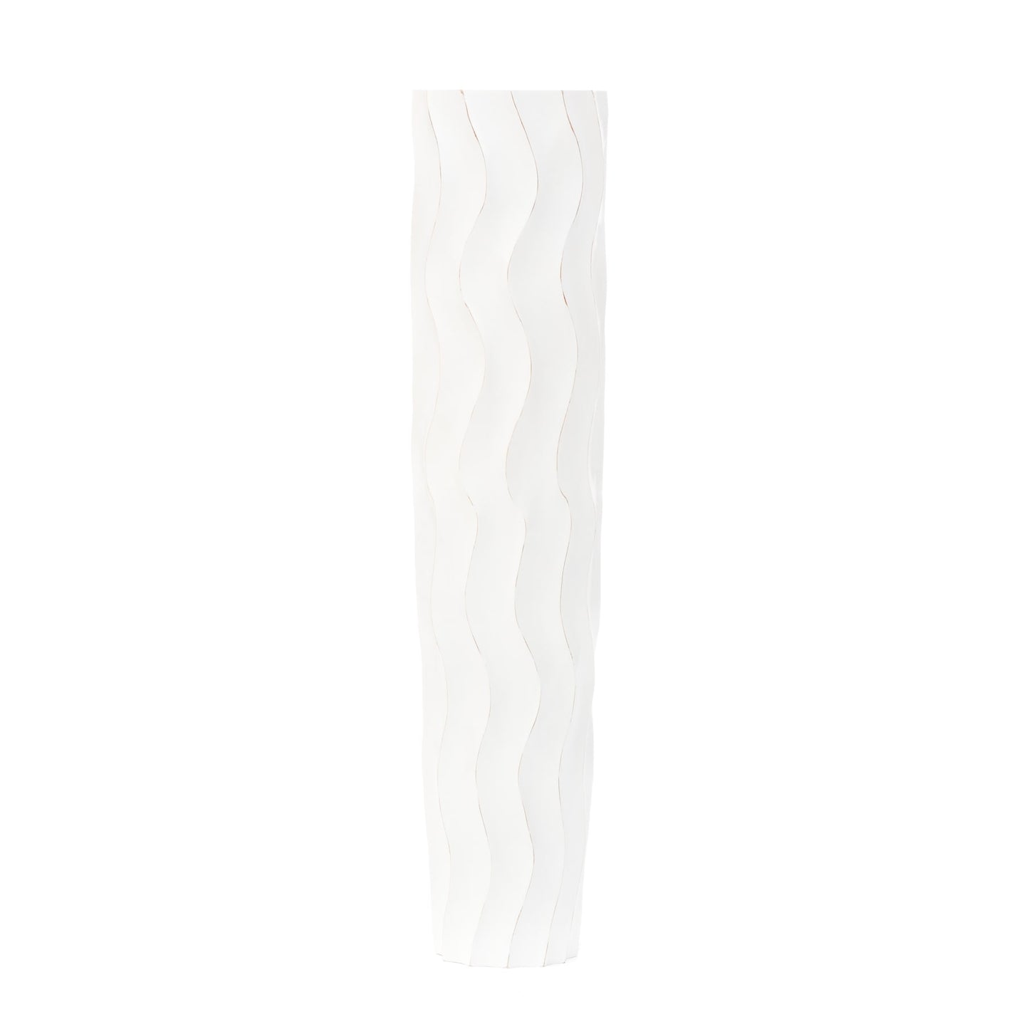 Large Mango Wood Floor Vase – Handcrafted Decorative Highlight from Thailand, 34 inches
