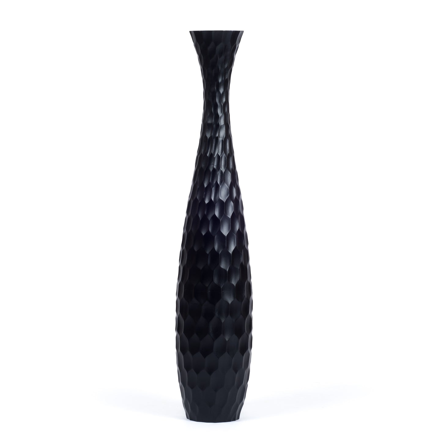 Large Mango Wood Floor Vase – Handcrafted Decorative Highlight from Thailand, 41 inches