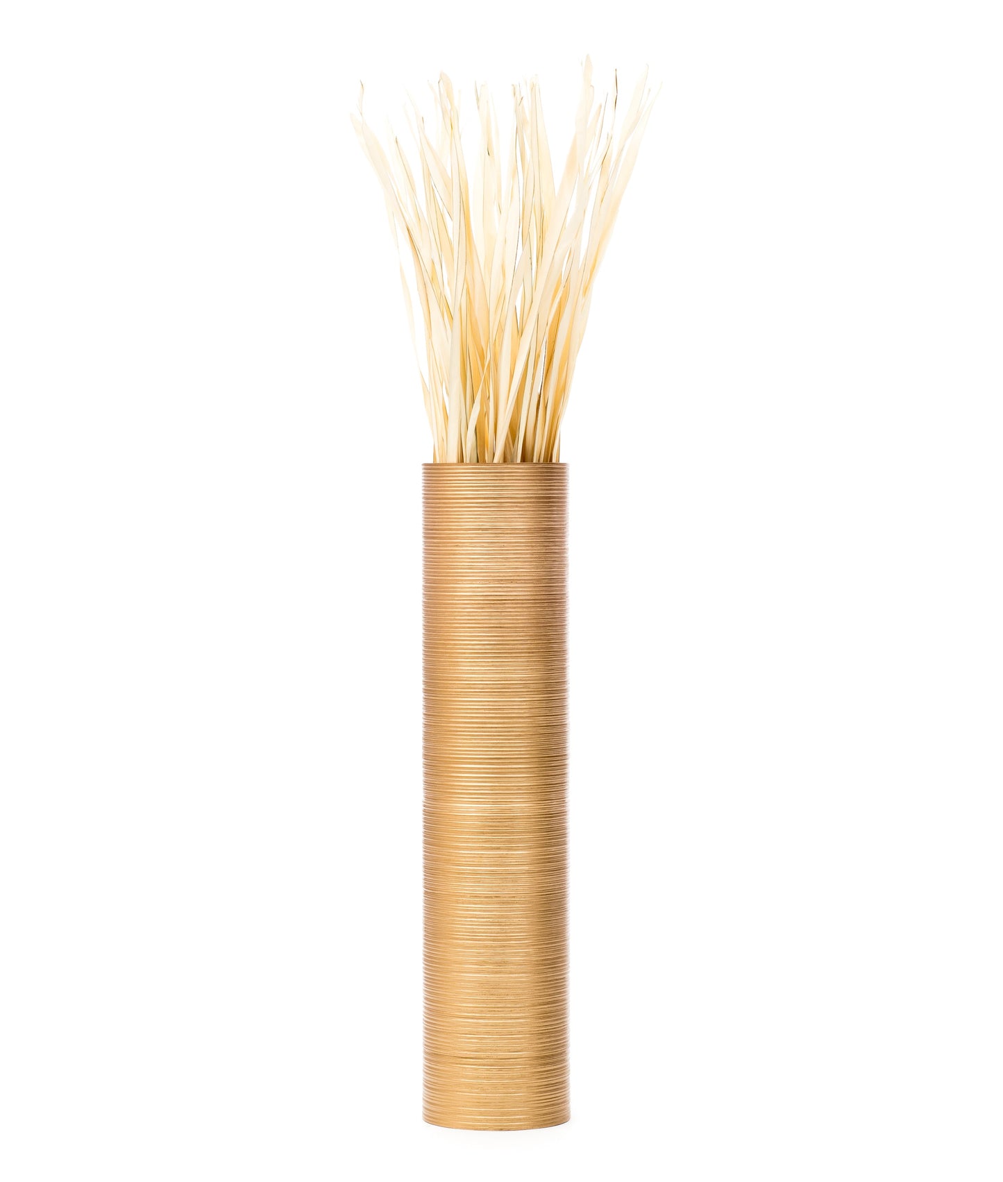 Large Mango Wood Floor Vase – Handcrafted Decorative Highlight from Thailand, 34 inches