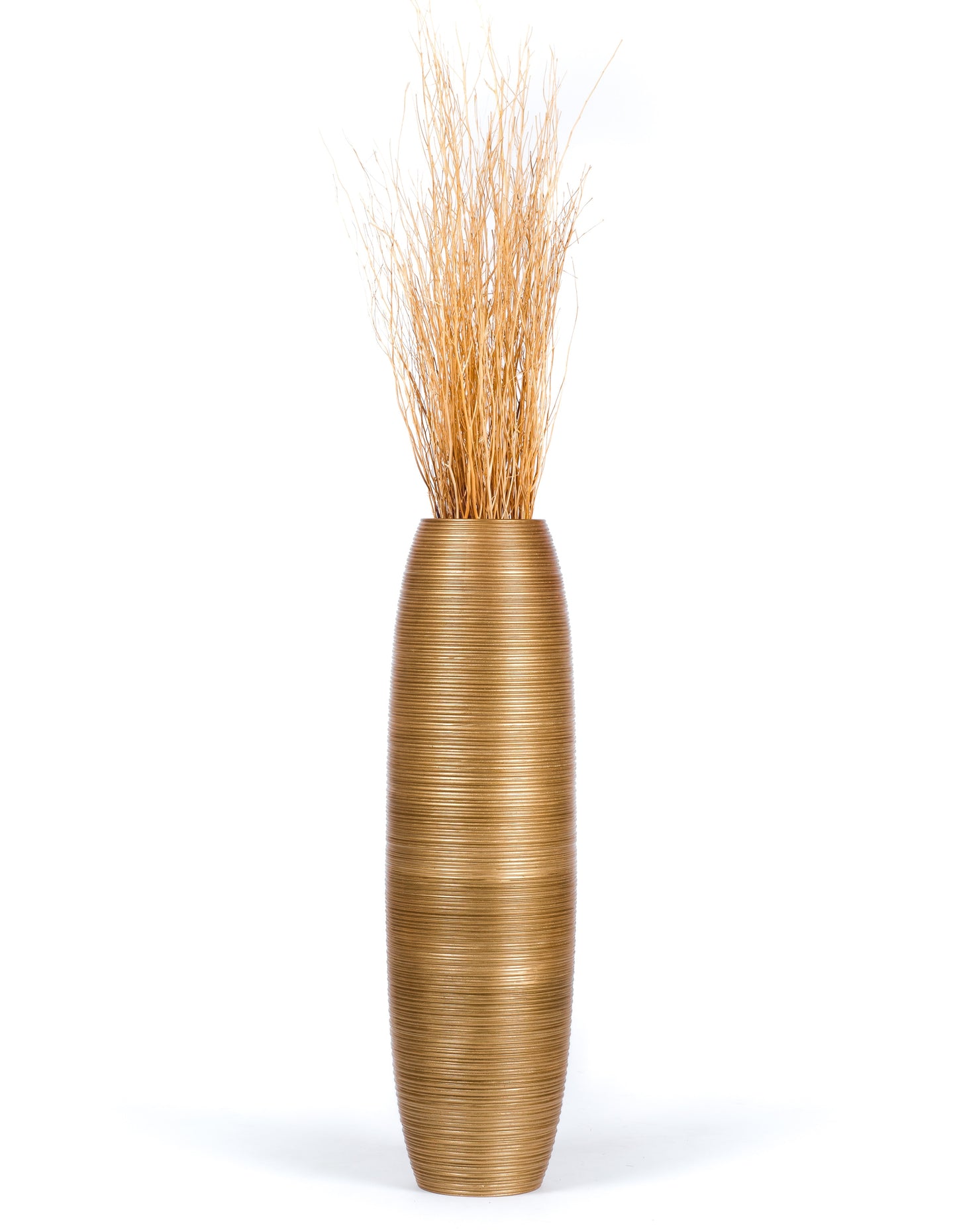 Large Mango Wood Floor Vase – Handcrafted Decorative Highlight from Thailand, 34 inches