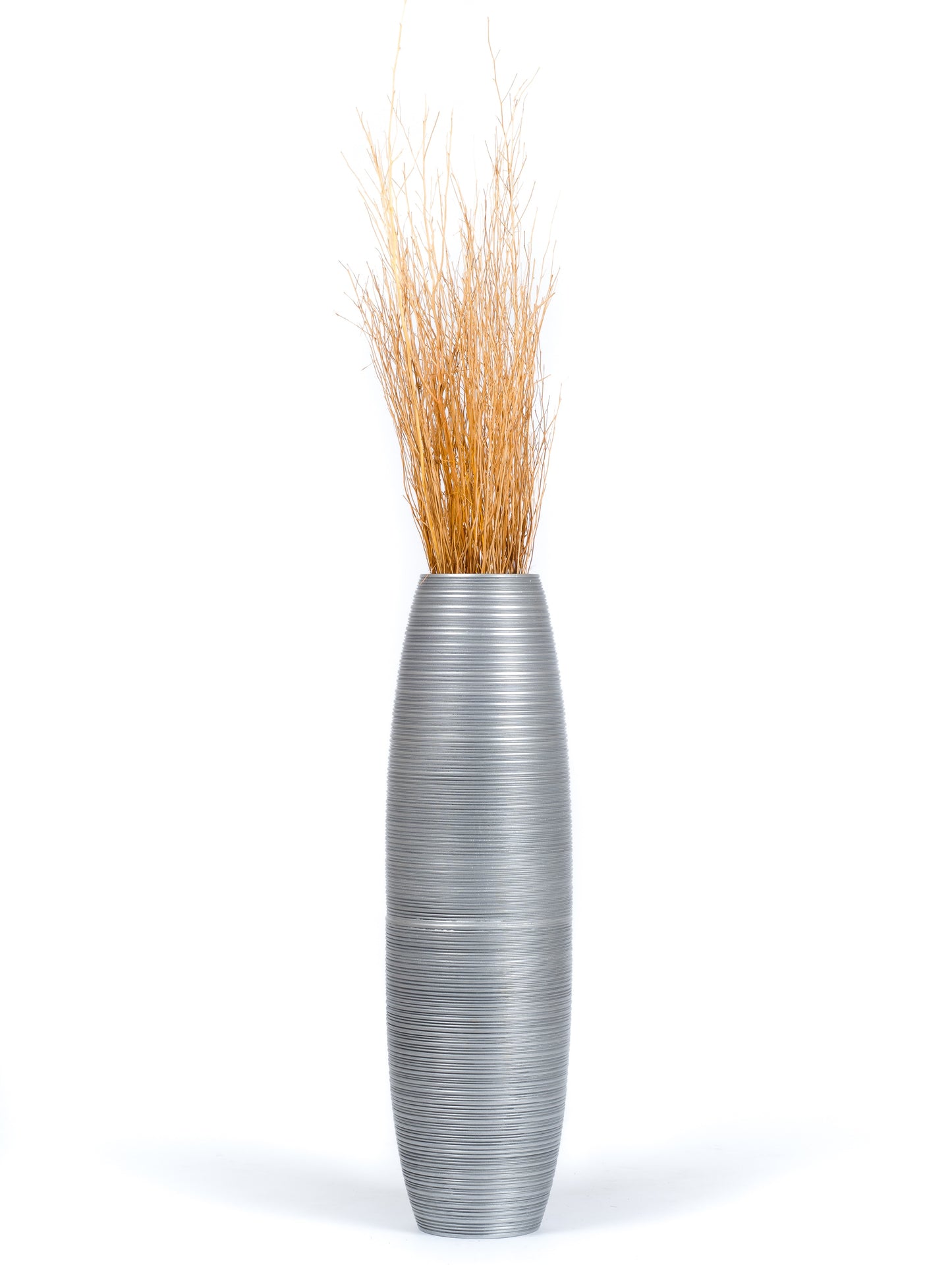 Large Mango Wood Floor Vase – Handcrafted Decorative Highlight from Thailand, 34 inches