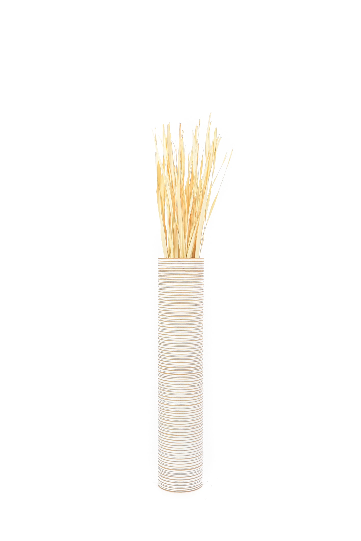 Large Mango Wood Floor Vase – Handcrafted Decorative Highlight from Thailand, 34 inches