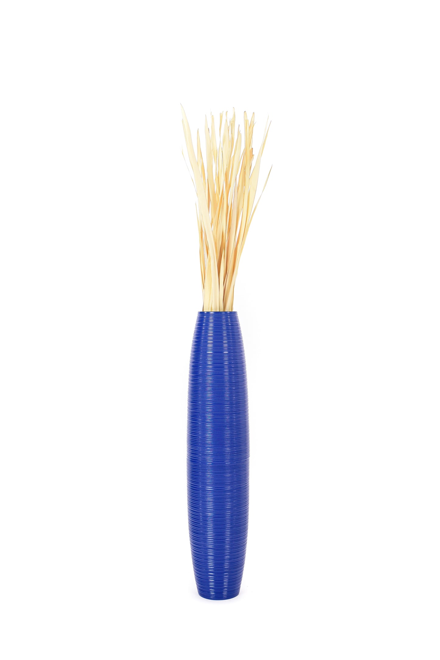 Large Mango Wood Floor Vase – Handcrafted Decorative Highlight from Thailand, 34 inches