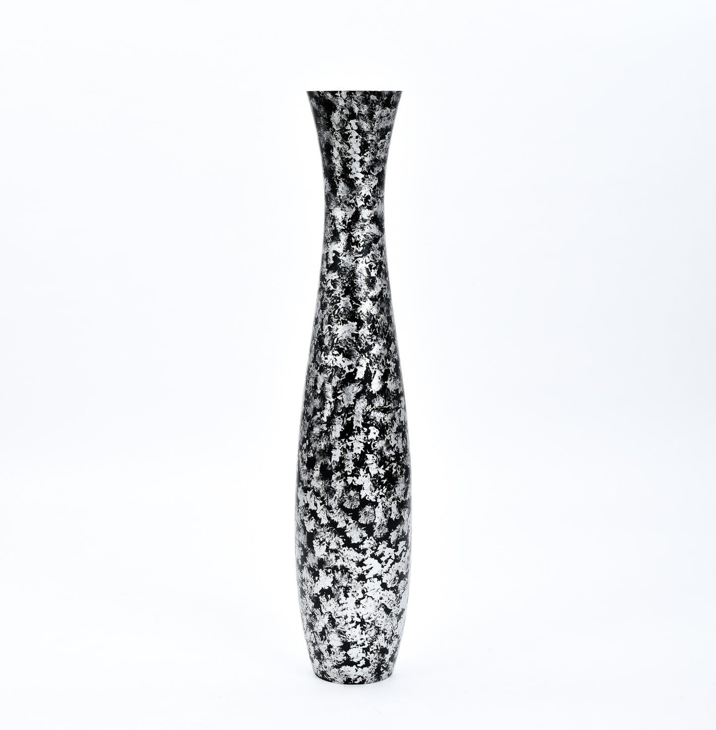 Large Mango Wood Floor Vase – Handcrafted Decorative Highlight from Thailand, 41 inches