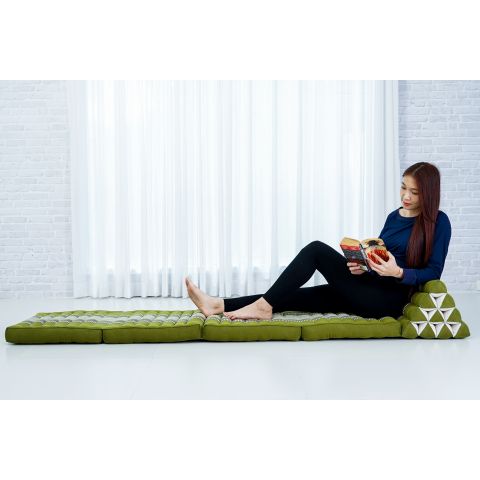 Leewadee Grand Coussin Sol Thaï 225 X 50 cm - Kapok Tapis Pliable Dossier Lounge