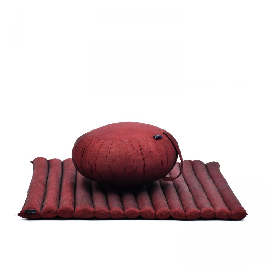 Leewadee Set Méditation Zafu & Zabuton 70 X 70 cm - Kapok Coussin Yoga Zen Zazen Lotus