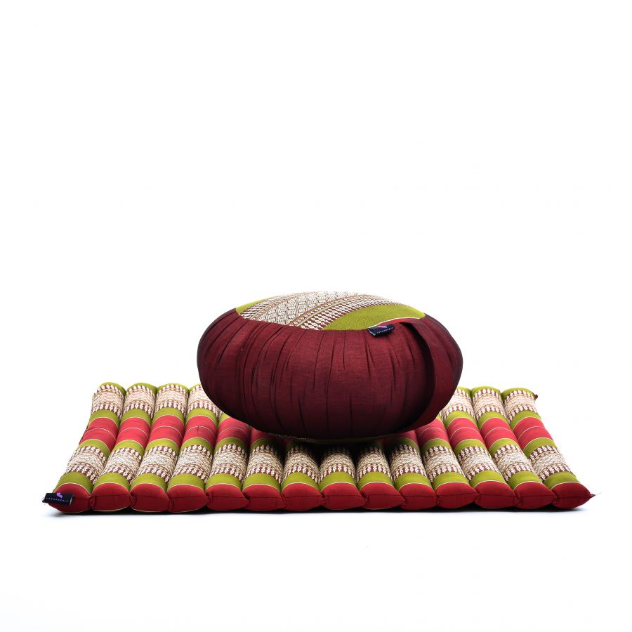 Leewadee Set Méditation Zafu & Zabuton 70 x 70 cm - Kapok Coussin Yoga Zen Zazen Lotus