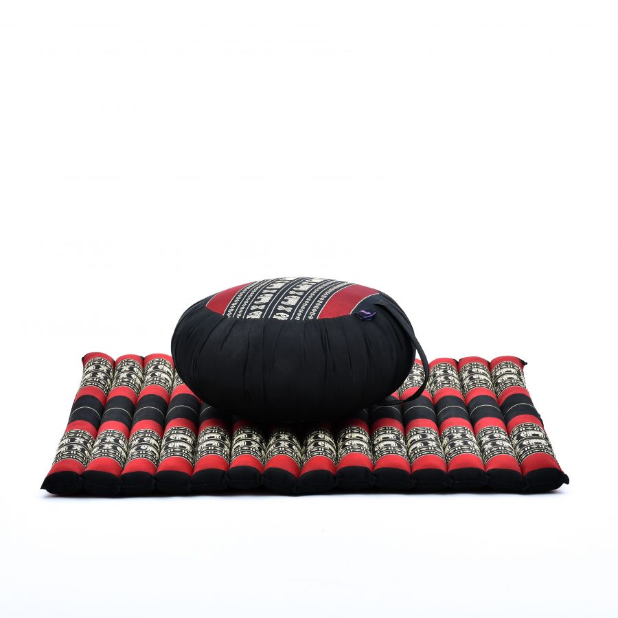 Leewadee Set Méditation Zafu & Zabuton 70 x 70 cm - Kapok Coussin Yoga Zen Zazen Lotus