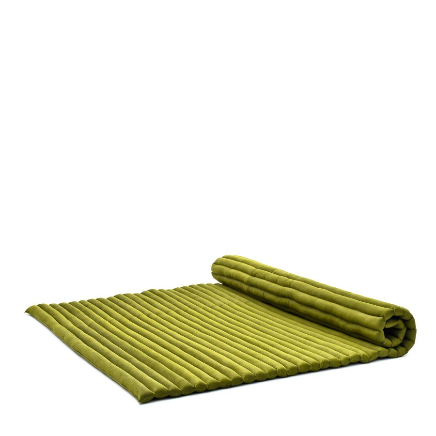 Leewadee Tapis Thai Enroulable Extra Large 190 x 145 cm - Kapok 2 Personnes & Massage Thaï Alternative Futon