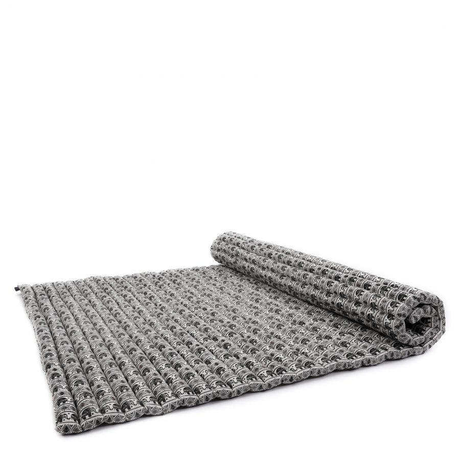 Leewadee Tapis Thai Enroulable Extra Large 190 x 145 cm - Kapok 2 Personnes & Massage Thaï Alternative Futon