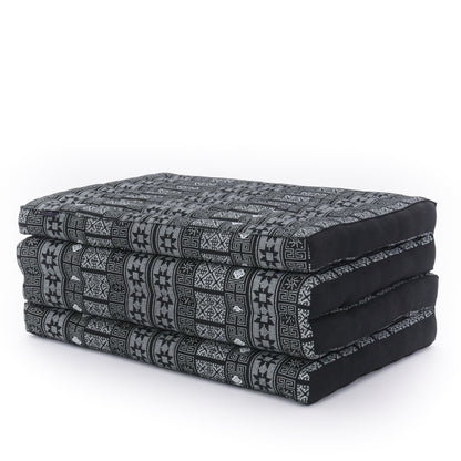 Kapok Folding Mattress – Thick Cotton Padded Guest Bed for Home, Sleeping & Mindfulness Corner, Cbt4 - Black, M: 79x28