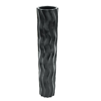 Large Mango Wood Floor Vase – Handcrafted Decorative Highlight from Thailand, 34 inches
