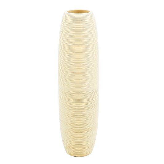 Large Mango Wood Floor Vase – Handcrafted Decorative Highlight from Thailand, 34 inches