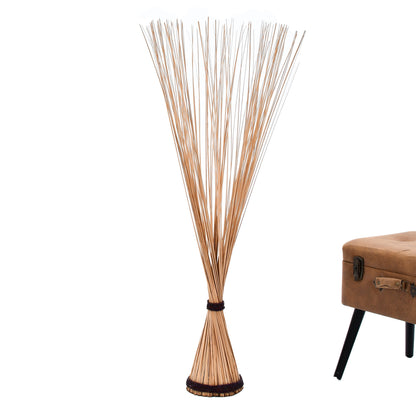 Freestanding Dried Grass Bundle – Natural Floor Decoration with Raffia Band, ecru, Dried Grass - 47 inches