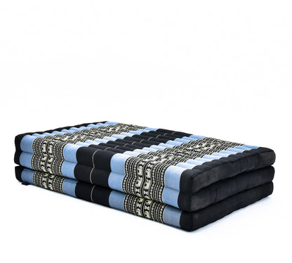 Kapok Folding Mattress – Thick Cotton Padded Guest Bed for Home, Sleeping & Mindfulness Corner, Sf15 - Blue, L: 79x39