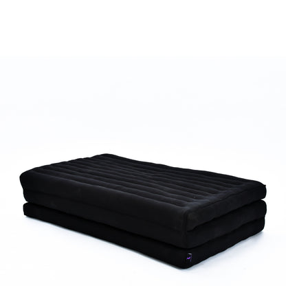 Kapok Folding Mattress – Thick Cotton Padded Guest Bed for Home, Sleeping & Mindfulness Corner, Cl02 - Black, L: 79x39