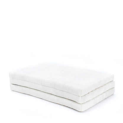 Kapok Folding Mattress – Thick Cotton Padded Guest Bed for Home, Sleeping & Mindfulness Corner, Cl01 - Ecru, L: 79x39