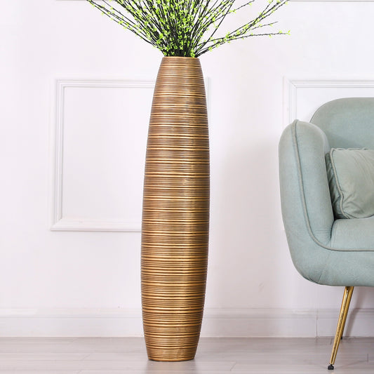 Large Resin Floor Vase – Stylish Waterproof Vase for Fresh & Dried Flowers, 34 inches