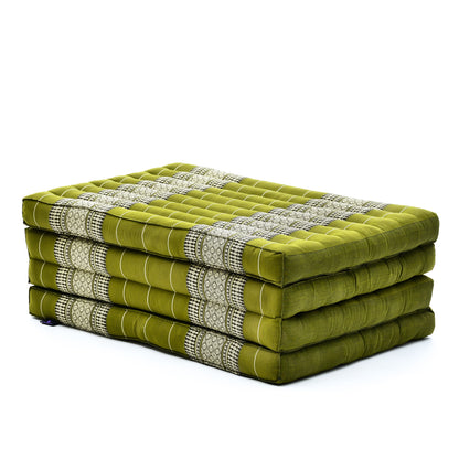 Kapok Folding Mattress – Thick Cotton Padded Guest Bed for Home, Sleeping & Mindfulness Corner, Sf17 - Green, M: 79x28