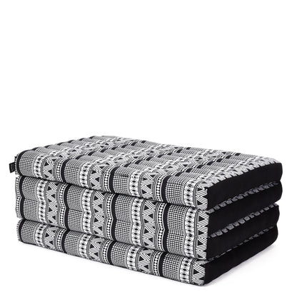 Kapok Folding Mattress – Thick Cotton Padded Guest Bed for Home, Sleeping & Mindfulness Corner, Cbt3 - Black, M: 79x28