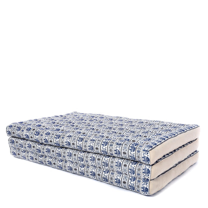 Kapok Folding Mattress – Thick Cotton Padded Guest Bed for Home, Sleeping & Mindfulness Corner, El1 - Blue, L: 79x39