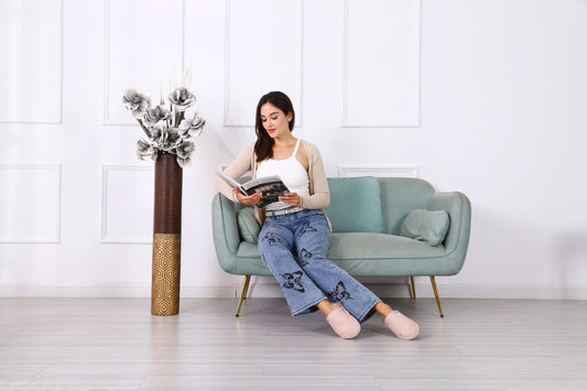 Large Resin Floor Vase – Stylish Waterproof Vase for Fresh & Dried Flowers, 34 inches