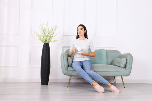 Large Resin Floor Vase – Stylish Waterproof Vase for Fresh & Dried Flowers, 34 inches