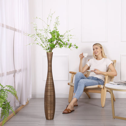 Large Resin Floor Vase – Stylish Waterproof Vase for Fresh & Dried Flowers, 34 inches