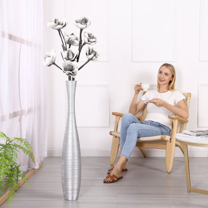 Large Resin Floor Vase – Stylish Waterproof Vase for Fresh & Dried Flowers, 34 inches