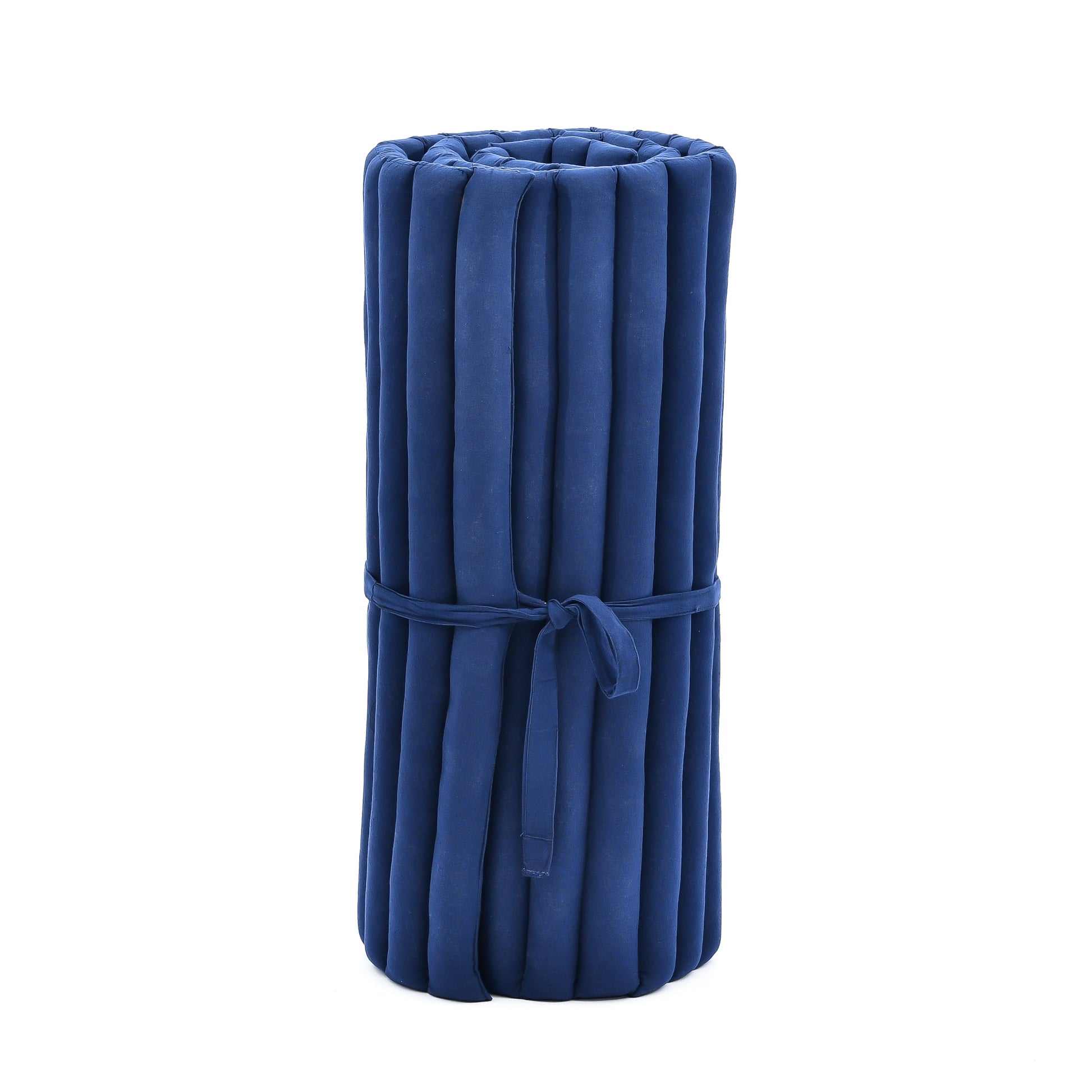 Kapok Roll-Up Mattress – Foldable Sleeping & Relax Mat with Cotton Cover for Home & Outdoor Use, Cl44 - blue, M: 75x28