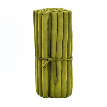 Kapok Roll-Up Mattress – Foldable Sleeping & Relax Mat with Cotton Cover for Home & Outdoor Use, Cl23 - Green, M: 75x28