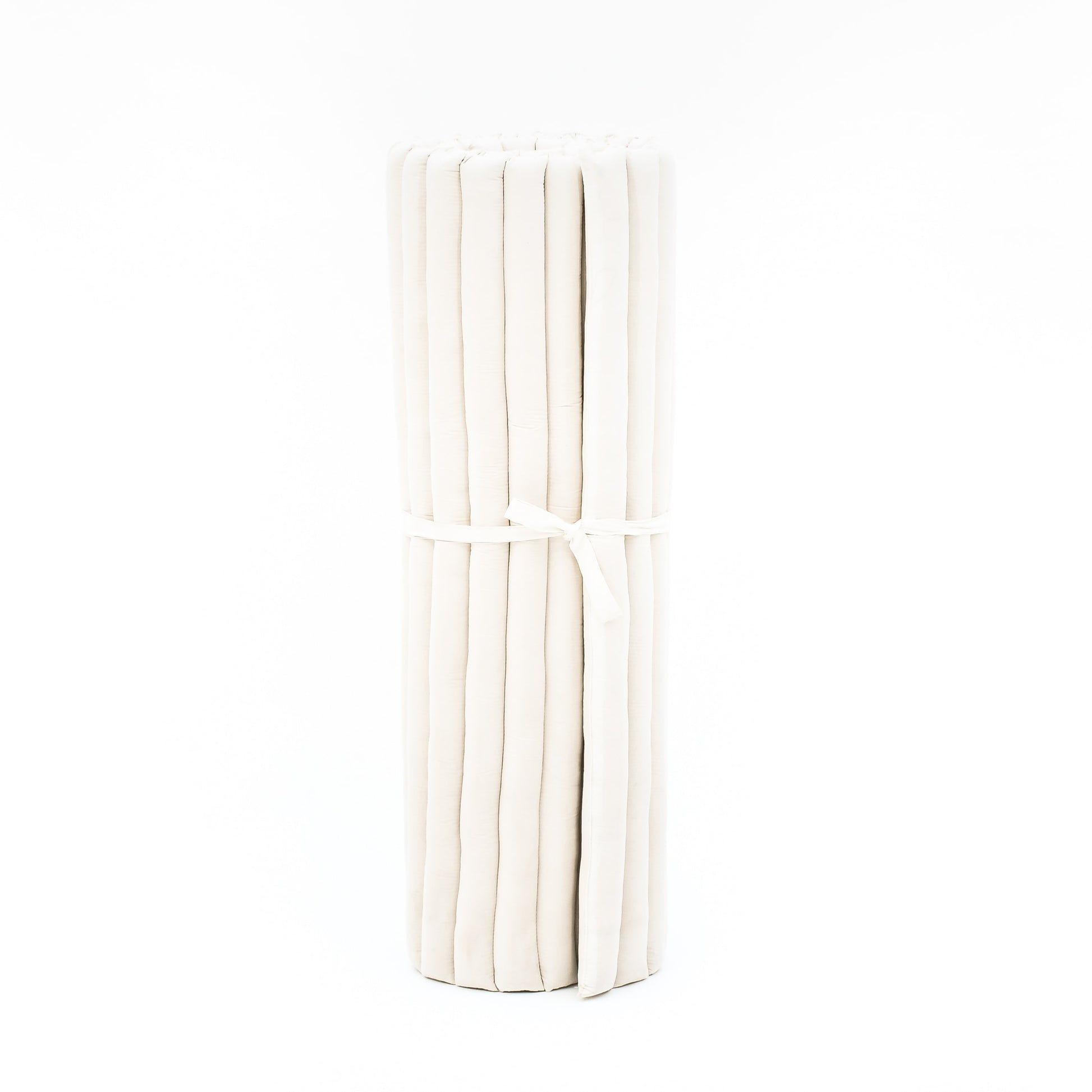 Kapok Roll-Up Mattress – Foldable Sleeping & Relax Mat with Cotton Cover for Home & Outdoor Use, Cl01 - Ecru, L: 75x39