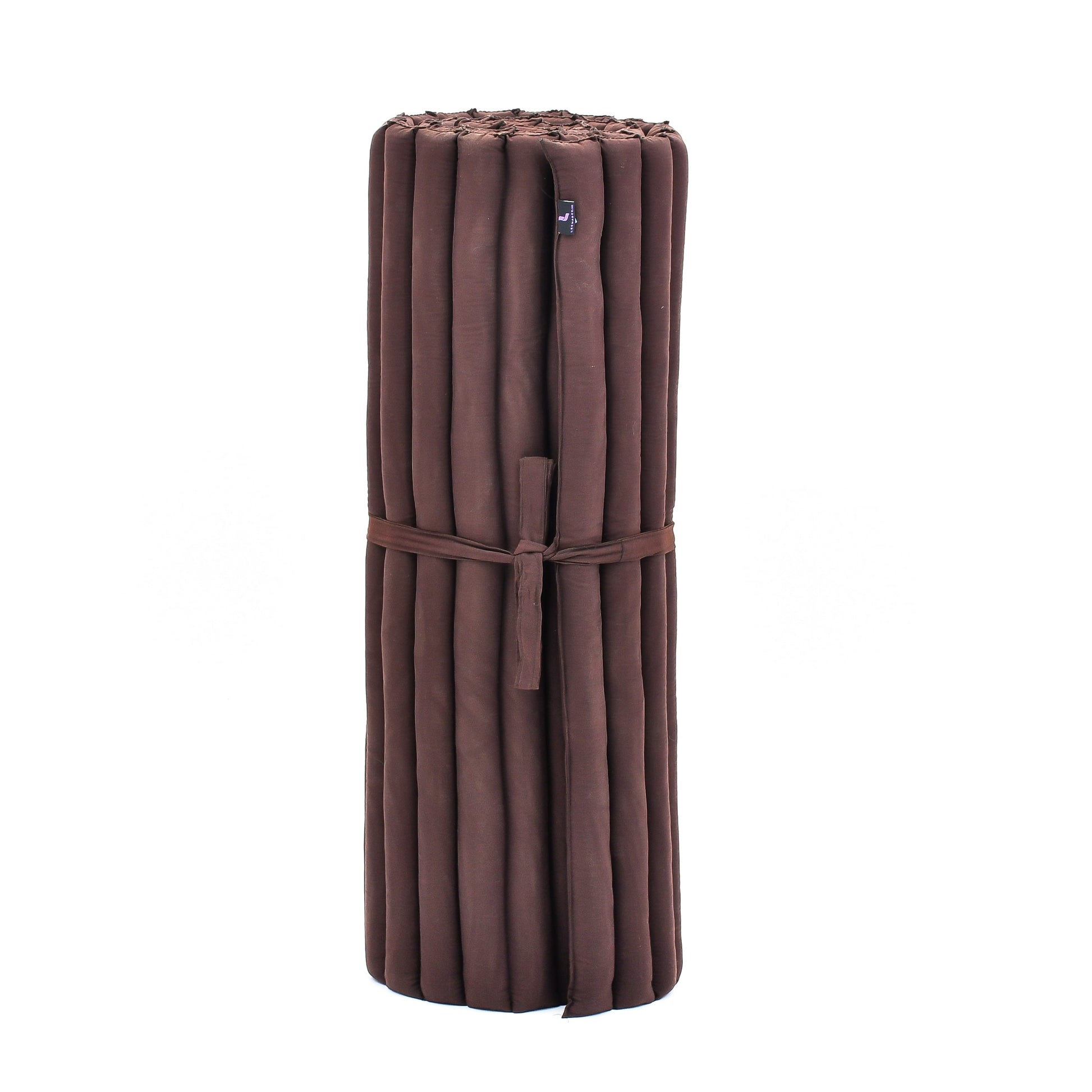 Kapok Roll-Up Mattress – Foldable Sleeping & Relax Mat with Cotton Cover for Home & Outdoor Use, Cl17 - Brown, L: 75x39