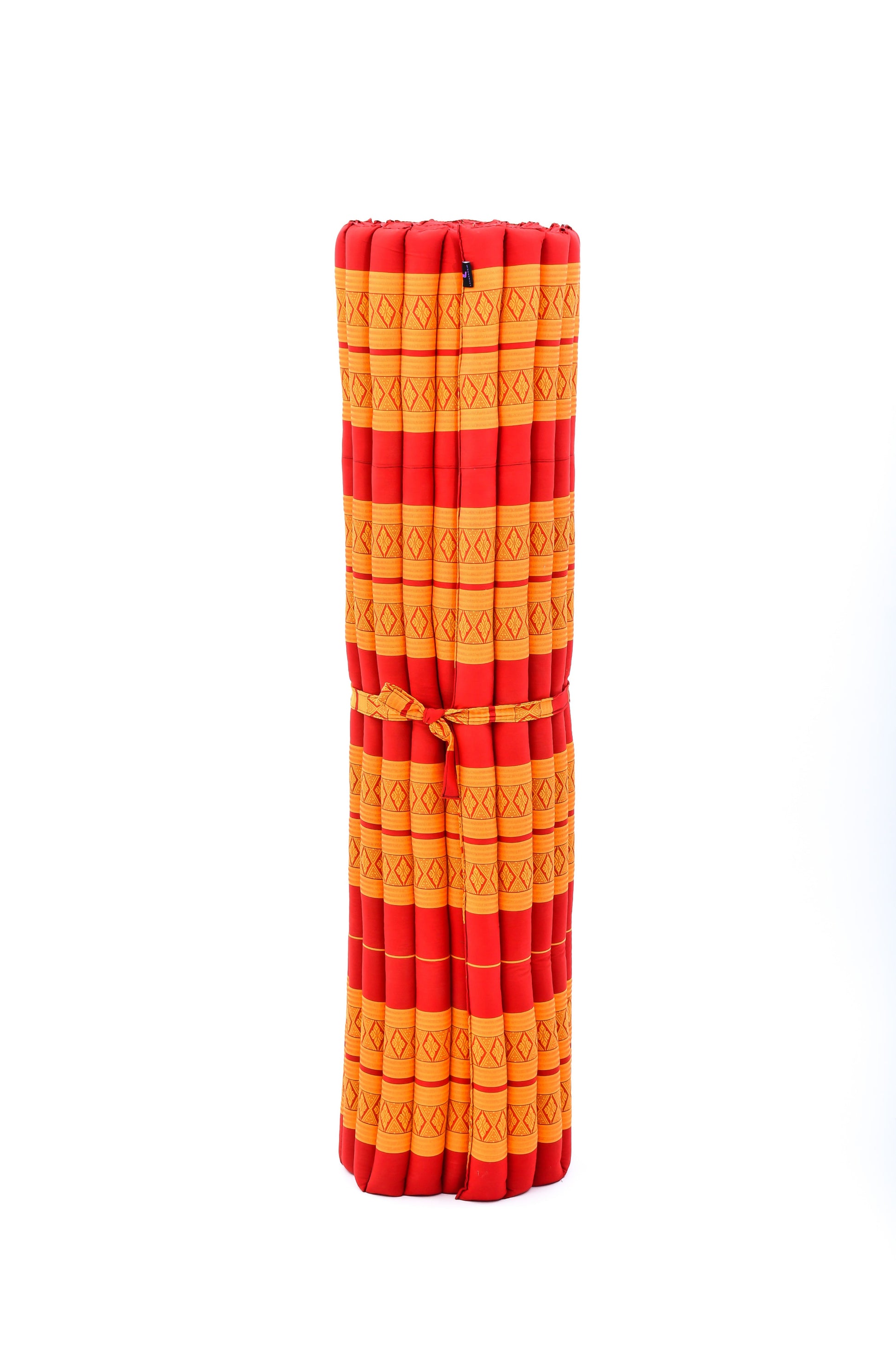 Kapok Roll-Up Mattress – Foldable Sleeping & Relax Mat with Cotton Cover for Home & Outdoor Use, Sf02 - Orange, XL: 75x57