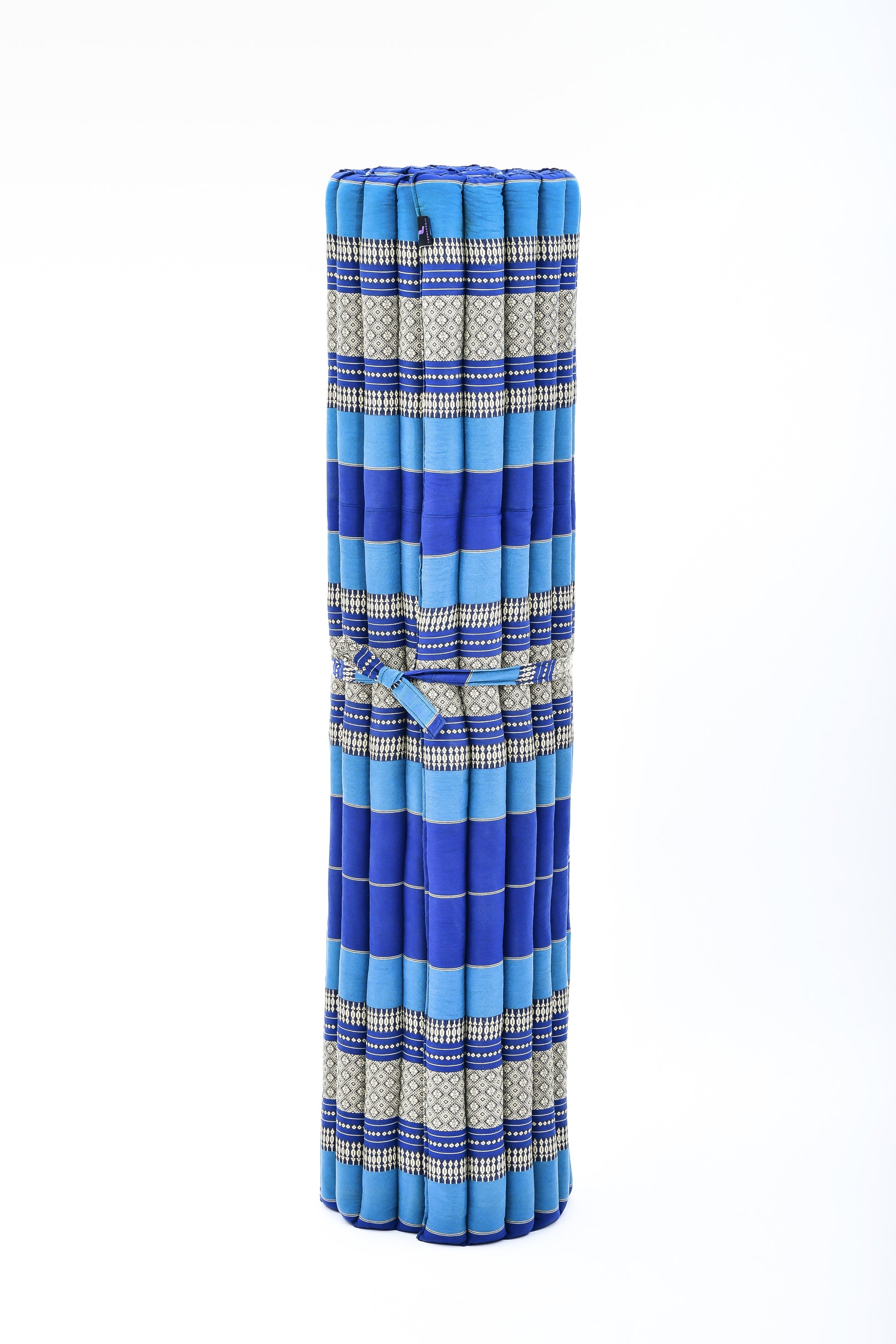 Kapok Roll-Up Mattress – Foldable Sleeping & Relax Mat with Cotton Cover for Home & Outdoor Use, Sf28 - Blue, XL: 75x57