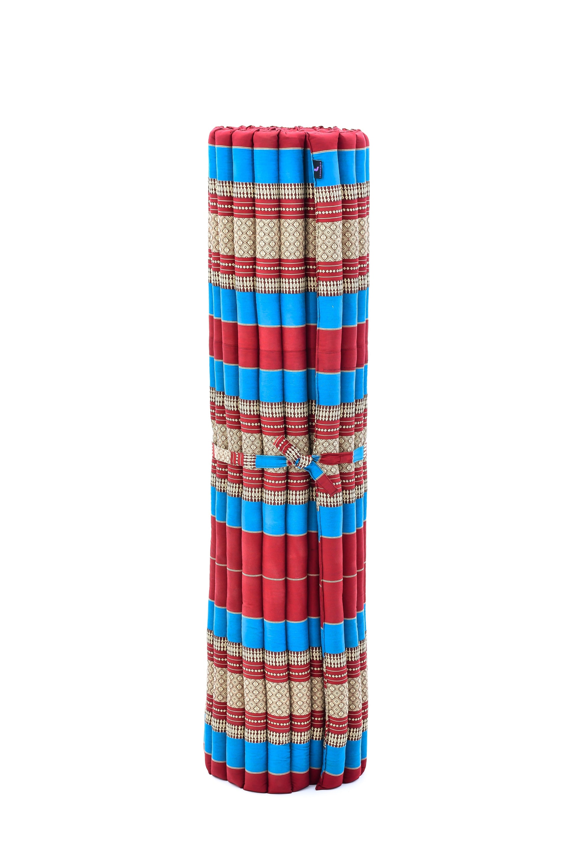 Kapok Roll-Up Mattress – Foldable Sleeping & Relax Mat with Cotton Cover for Home & Outdoor Use, Sf27 - Blue, Red, XL: 75x57