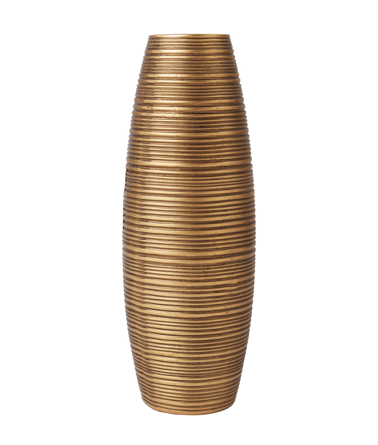 Compact Resin Vase – Stylish Waterproof Decorative Vase for Floor, Table or Shelf, gold, 13 inches