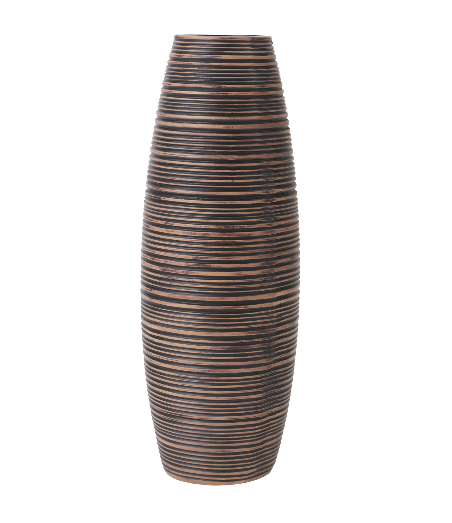 Compact Resin Vase – Stylish Waterproof Decorative Vase for Floor, Table or Shelf, brown, 13 inches