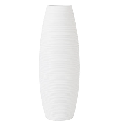 Compact Resin Vase – Stylish Waterproof Decorative Vase for Floor, Table or Shelf, white, 13 inches