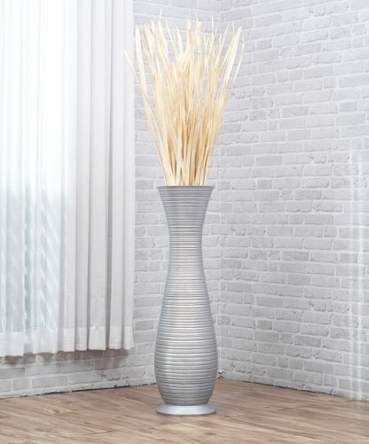 Large Mango Wood Floor Vase – Handcrafted Decorative Highlight from Thailand, 34 inches