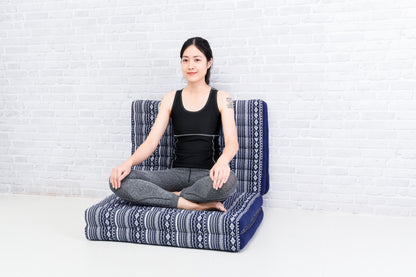 Kapok Folding Mattress – Thick Cotton Padded Guest Bed for Home, Sleeping & Mindfulness Corner, Cbt2 - Dark Blue, M: 79x28