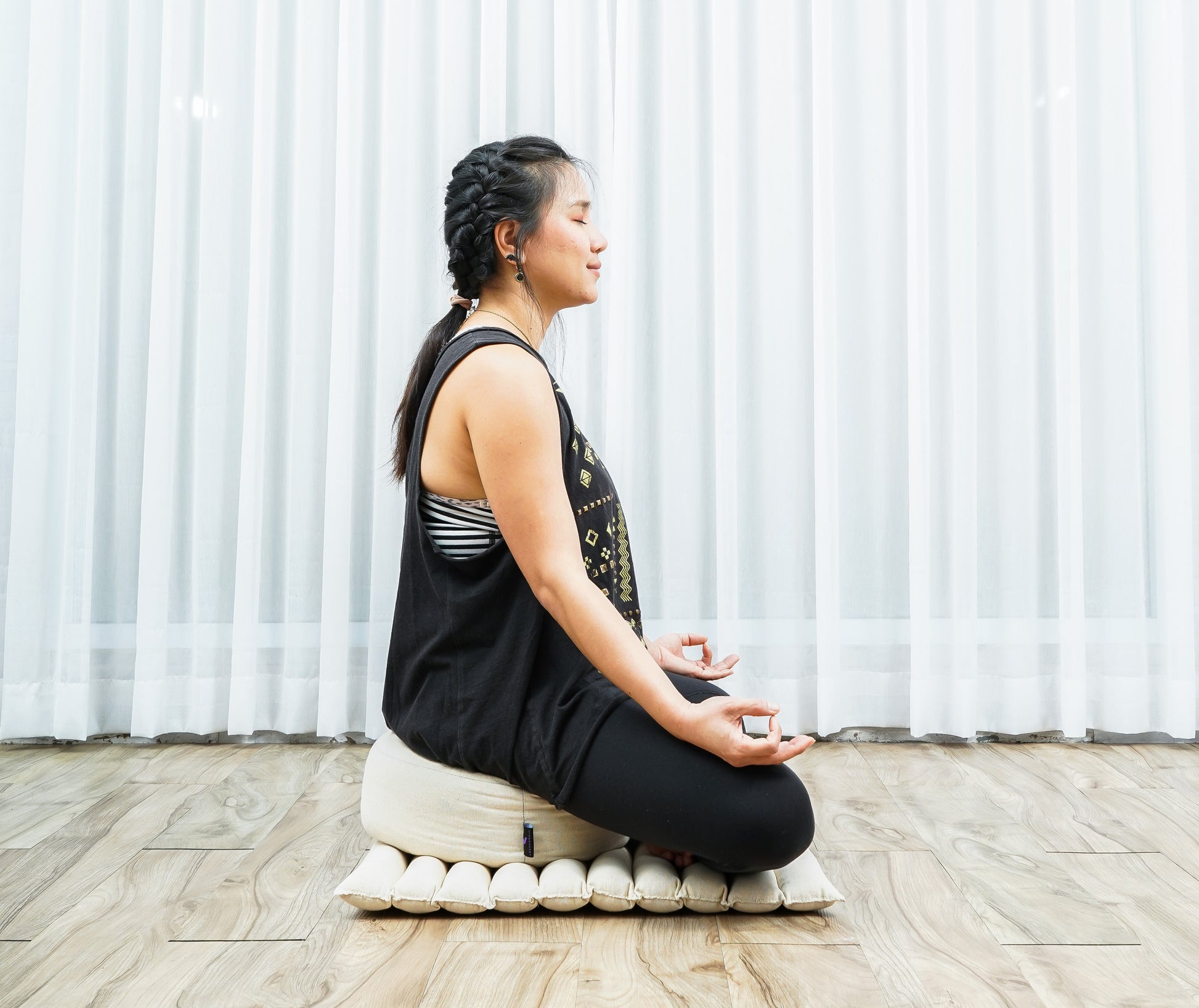 Zafu Meditation Pillow Round RA MA LIFE Meditation Cushion