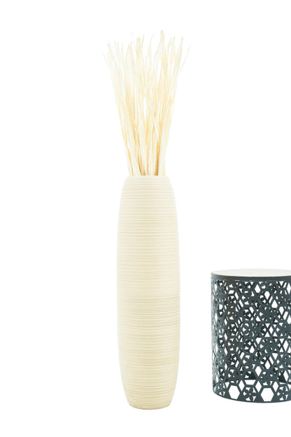 Large Mango Wood Floor Vase – Handcrafted Decorative Highlight from Thailand, 34 inches