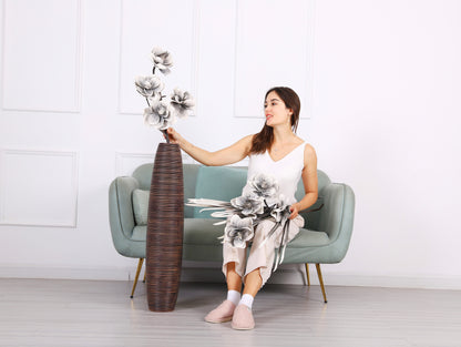 Large Resin Floor Vase – Stylish Waterproof Vase for Fresh & Dried Flowers, 34 inches