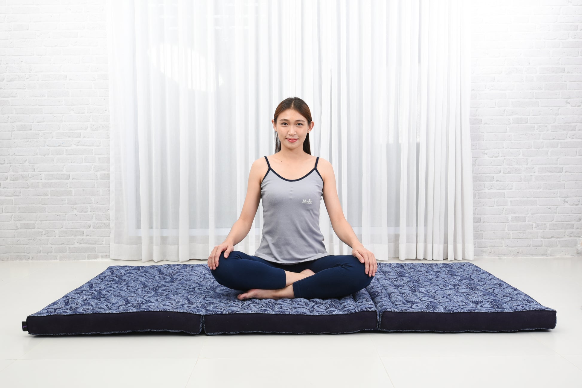 Kapok Folding Mattress – Thick Cotton Padded Guest Bed for Home, Sleeping & Mindfulness Corner, Cbt1 - Blue, L: 79x39