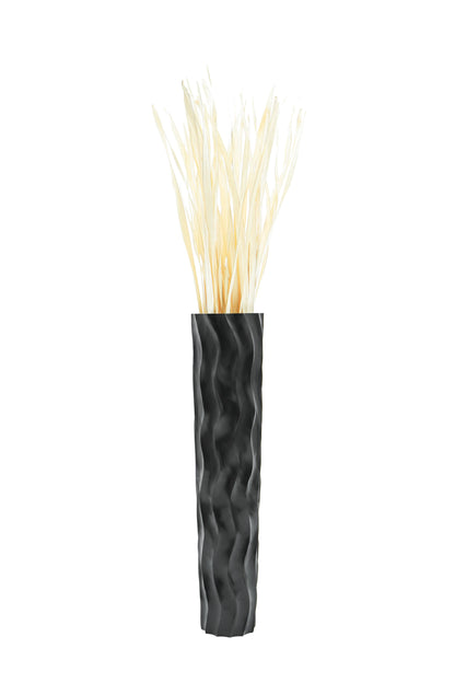 Large Mango Wood Floor Vase – Handcrafted Decorative Highlight from Thailand, 34 inches